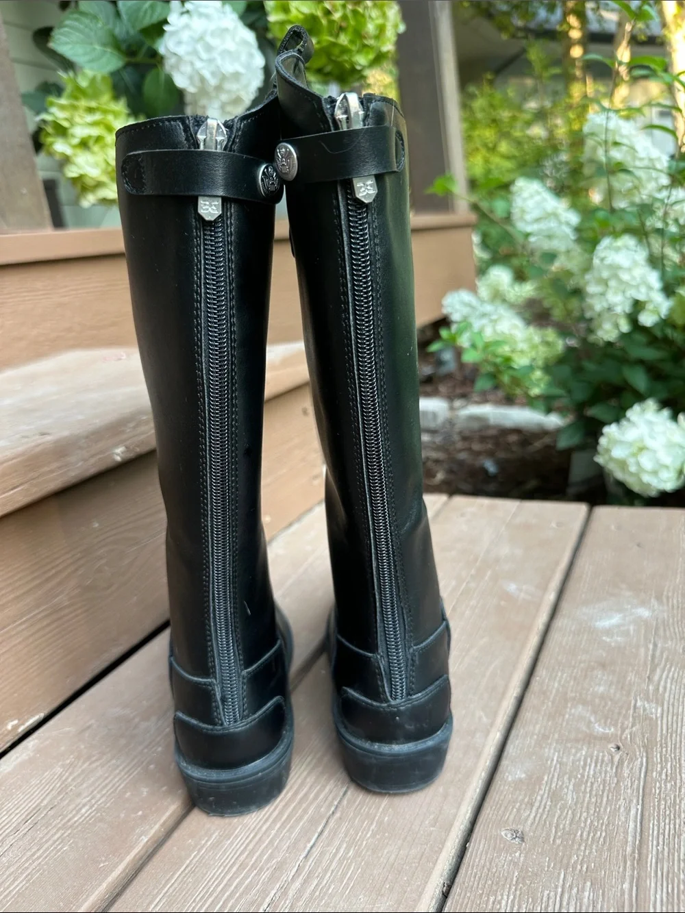 Sam Edelman Black Kids Tall Leather Boots
